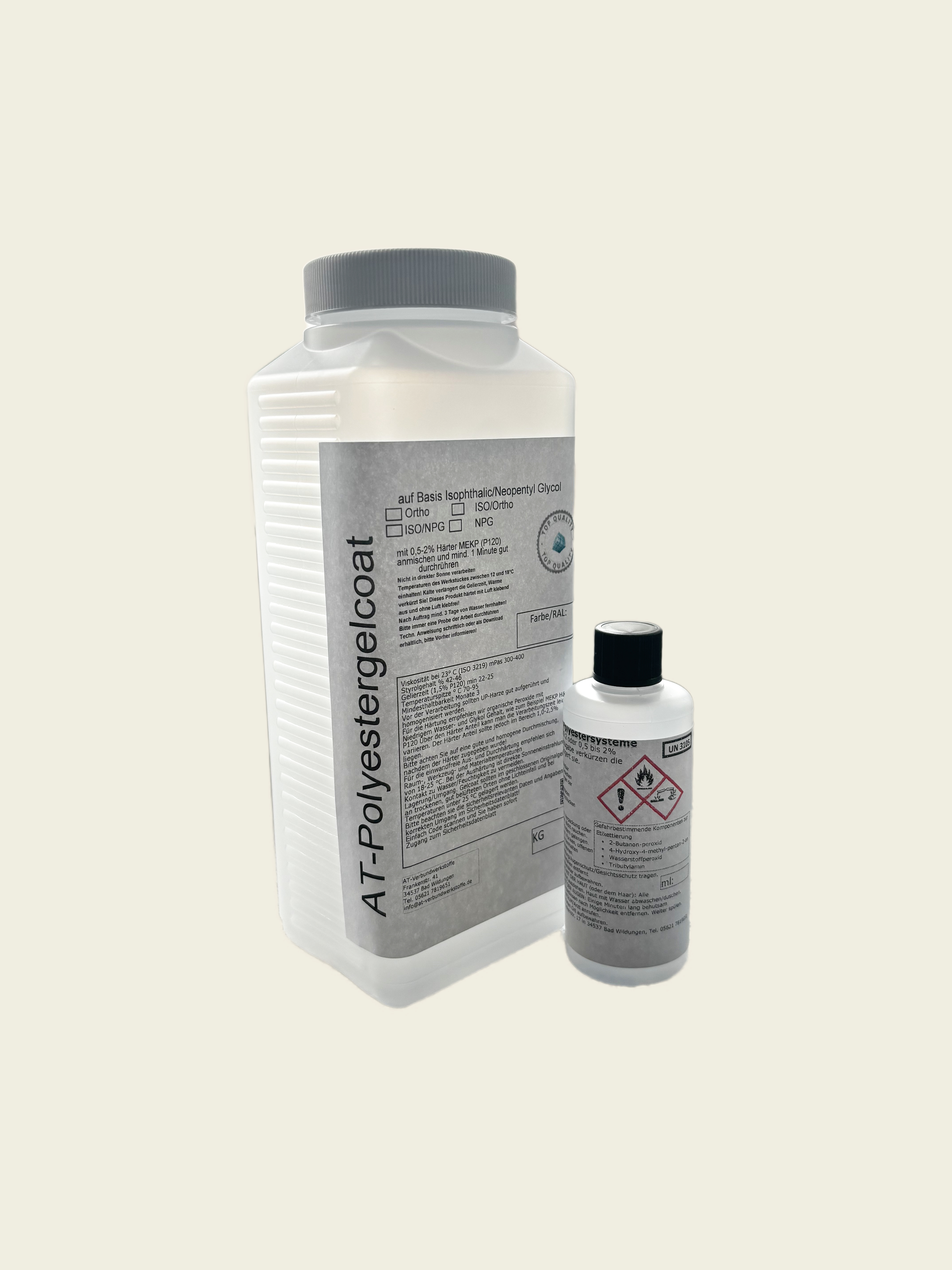 Gelcoat ISO/NPG inkl. Härter - Weiß RAL 9010