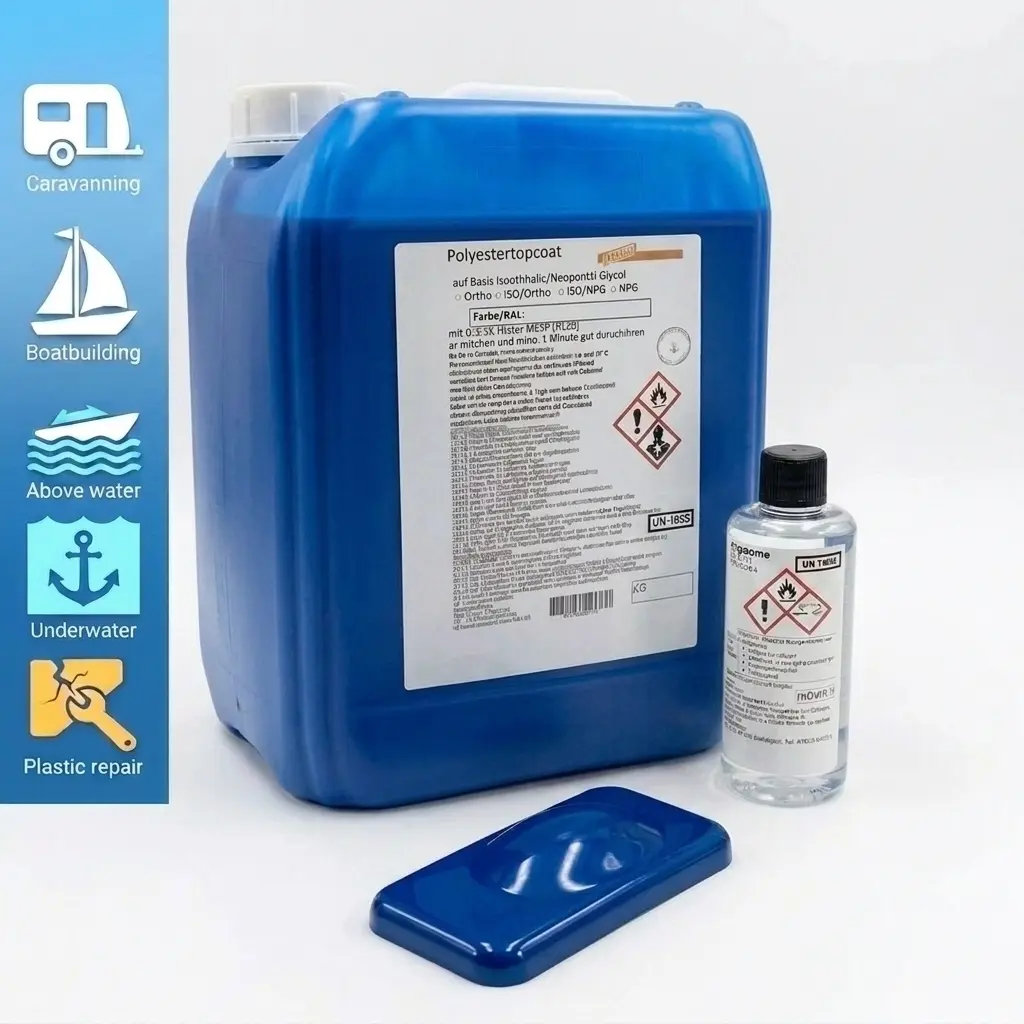 Topcoat iso | blau | uv stabil | über und unterwasser einsetzbar | hohe Deckkraft