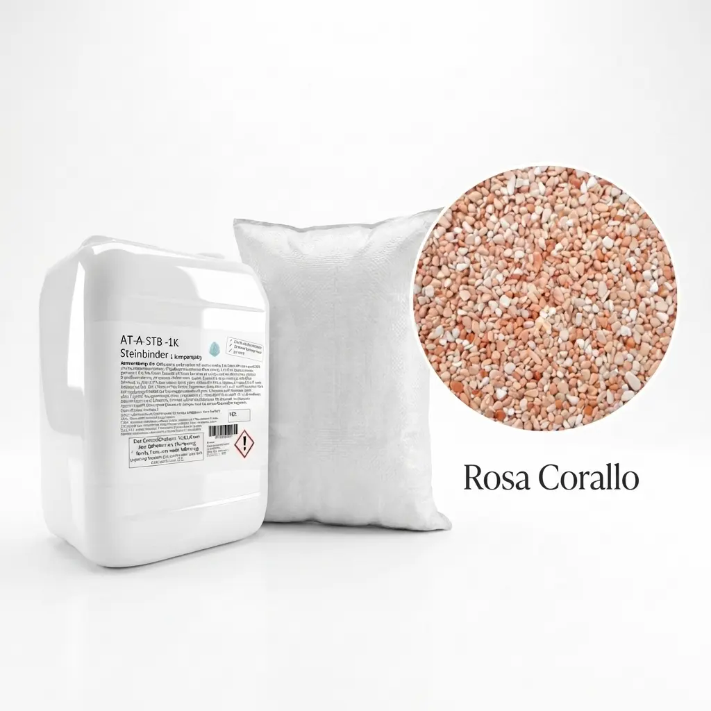Steinteppich Set| Rosa Corallo | 2,5m² Steinteppich Set| Rosa Corallo | 2,5m²