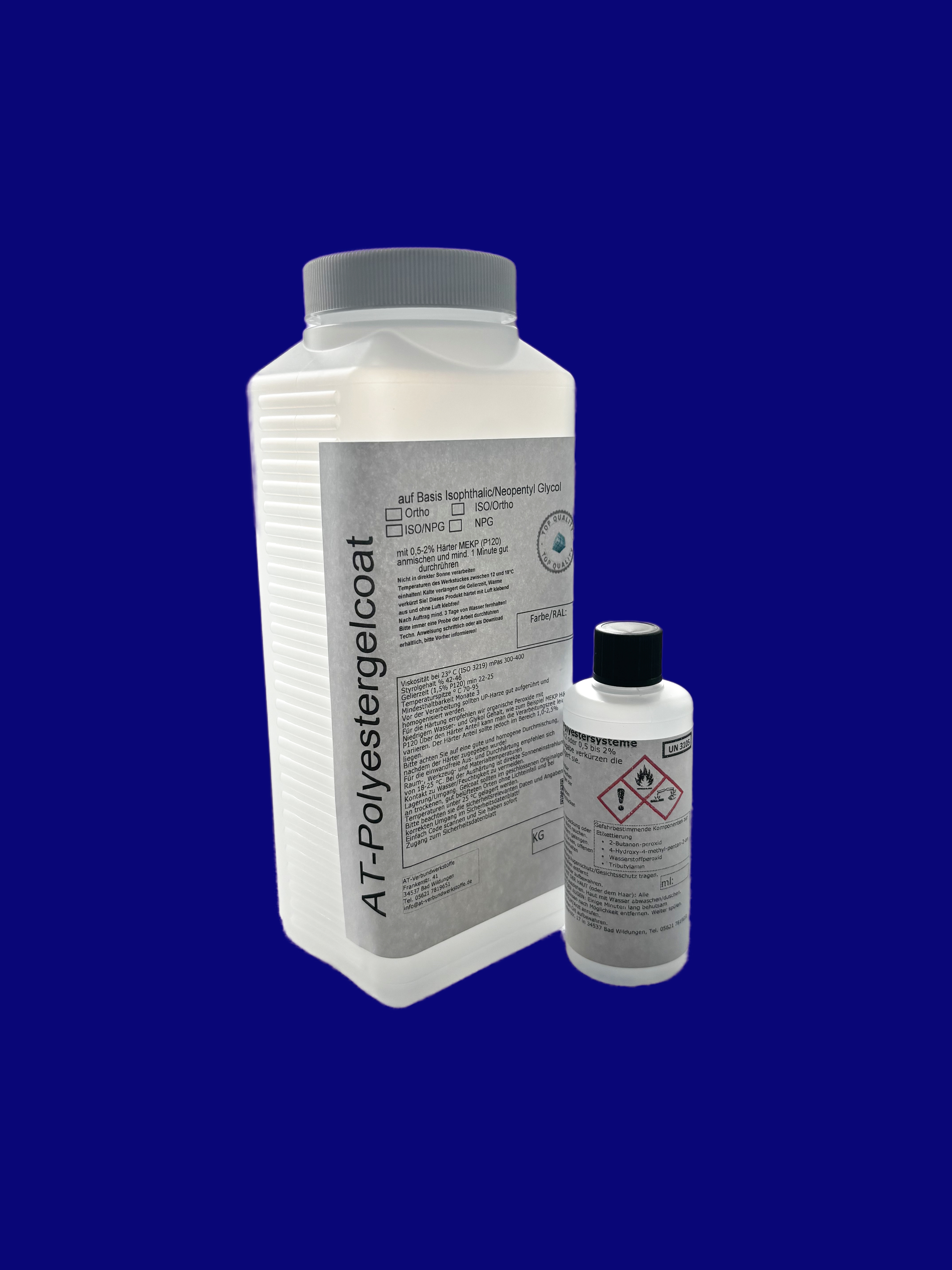 Gelcoat ISO/NPG inkl. Härter - Blau RAL 5002