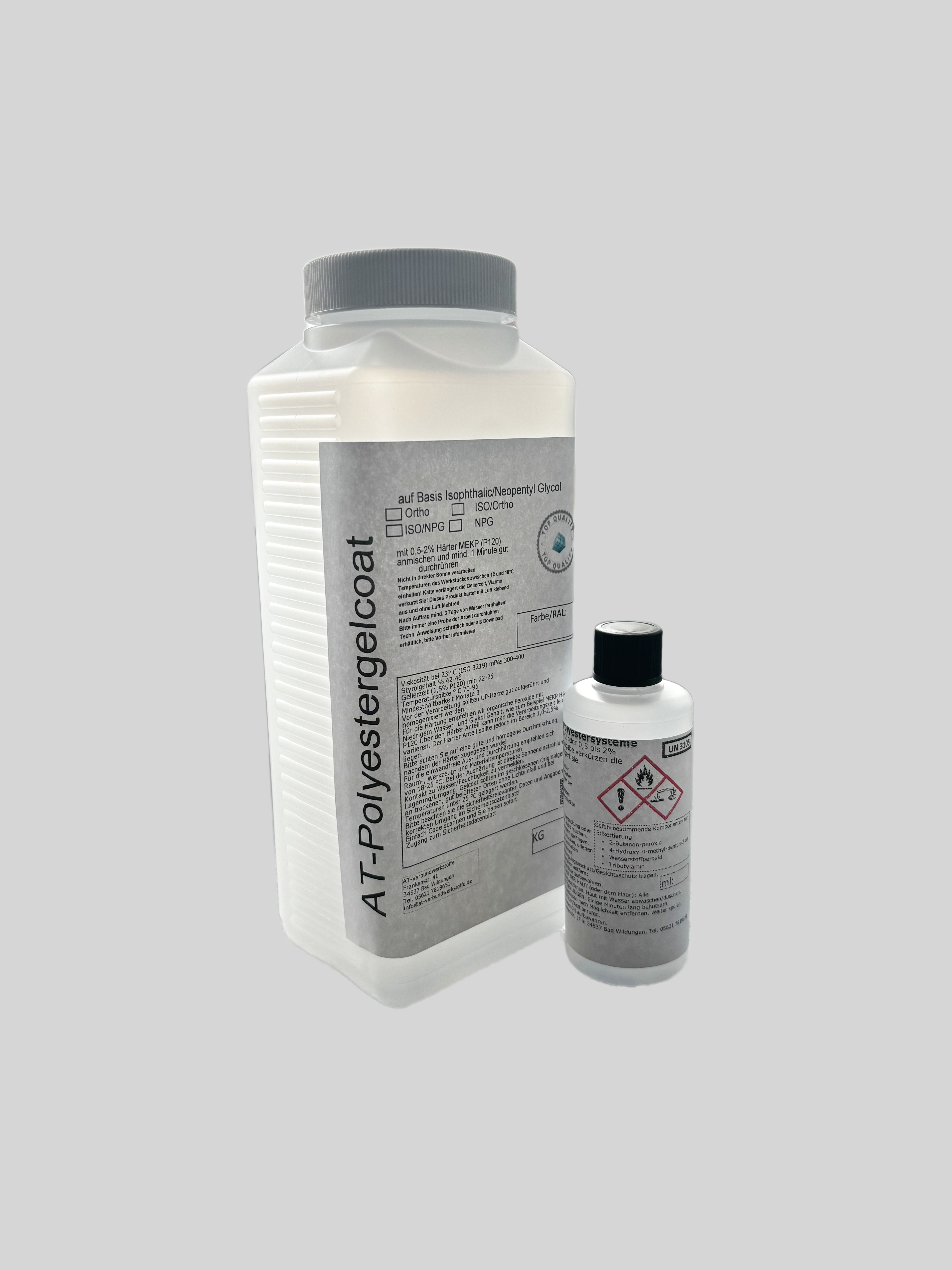 Gelcoat ISO/NPG inkl. Härter - Grau RAL 7035 Gelcoat ISO/NPG inkl. Härter - Grau RAL 7035