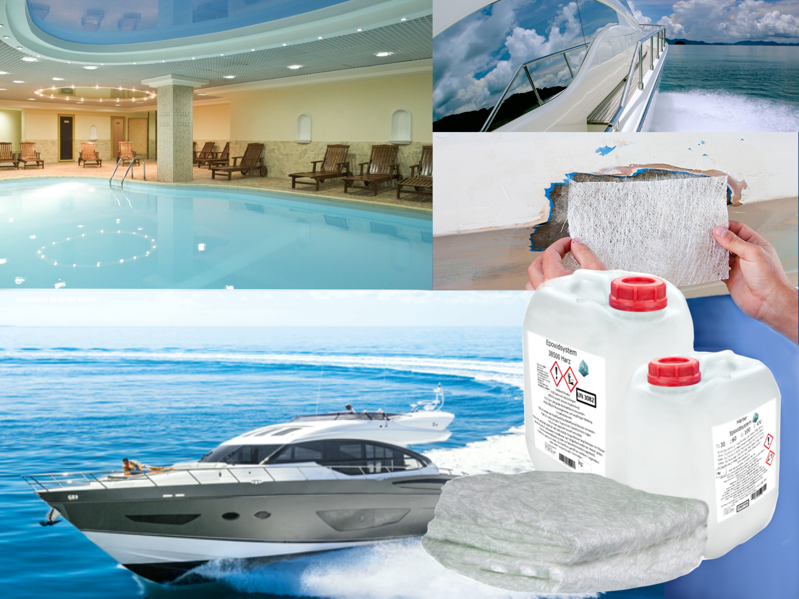 GFK-Set: 2kg Epoxidharz + Glasfasermatte 600g/m² GFK-Set: 2kg Epoxidharz + Glasfasermatte 600g/m²