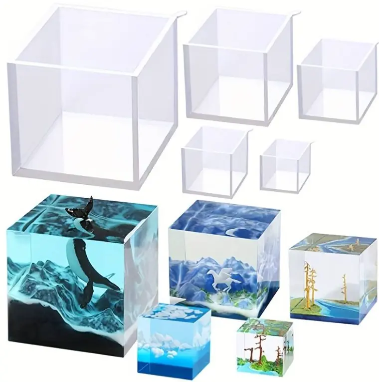 Deko Deluxe Silikonform Würfel 6,5x6,5cm 