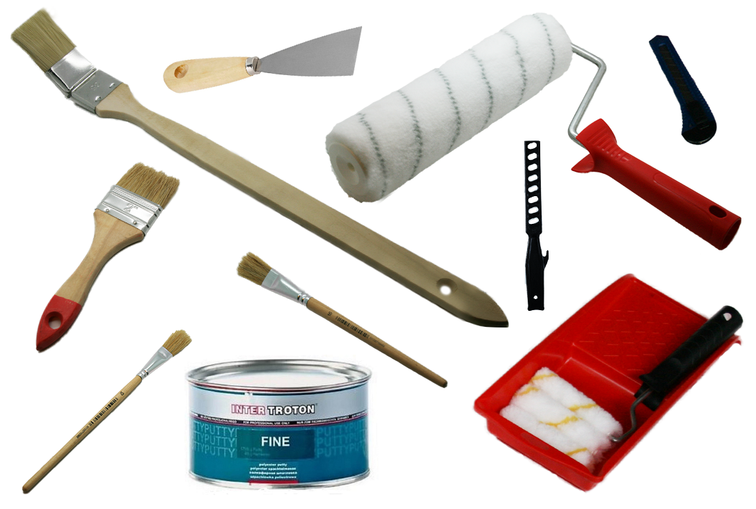 Super Renovierset - ideal zum Streichen und Spachteln, 15 Teile Super Renovierset - ideal zum Streichen und Spachteln, 15 Teile