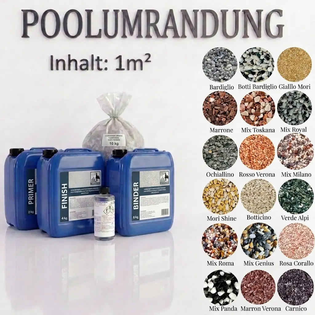 Steinteppich 2K-Poolumrandung Premium Star für ca. 1m² 