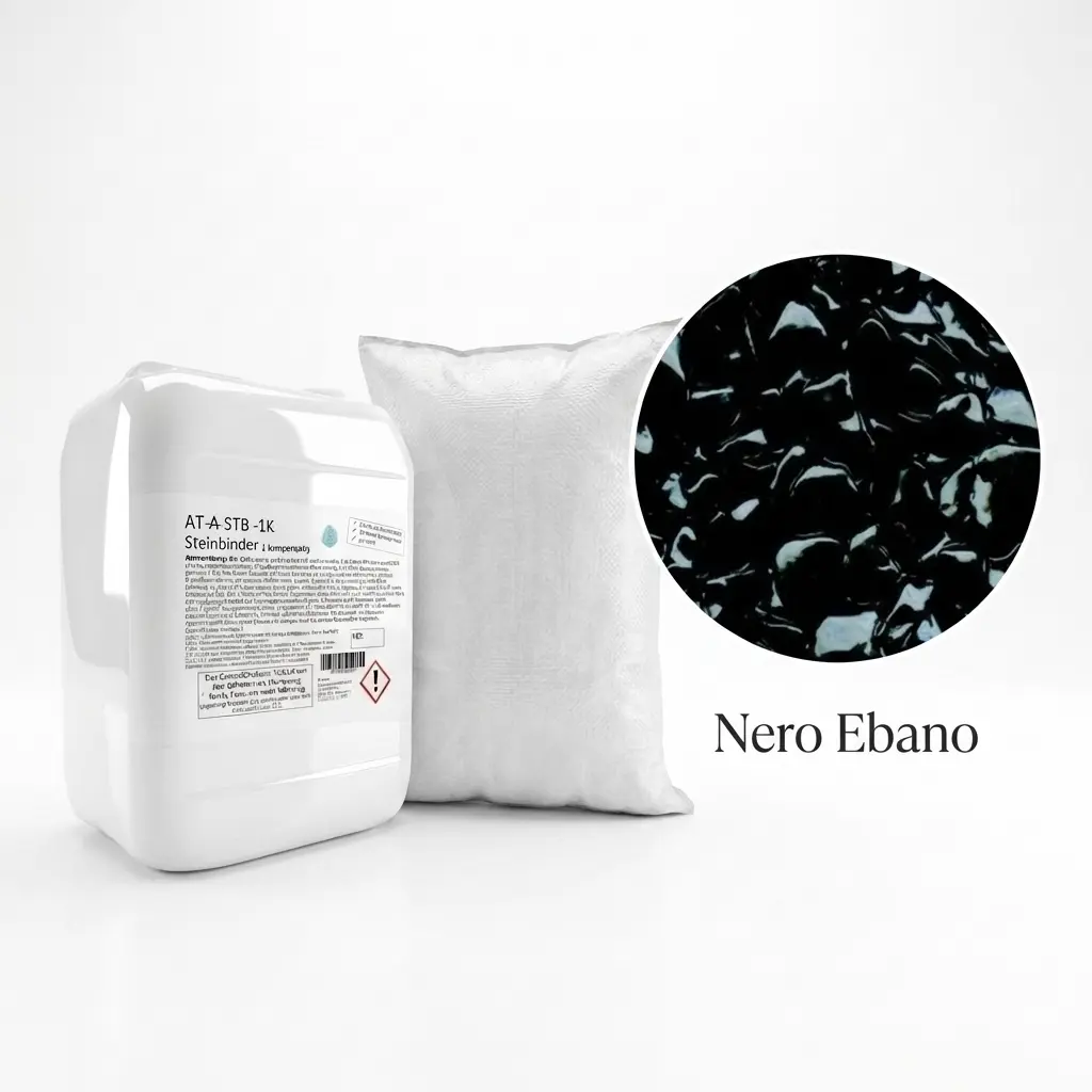 Steinteppich Set| Nero Ebano | 2,5m² Steinteppich Set| Nero Ebano | 2,5m²