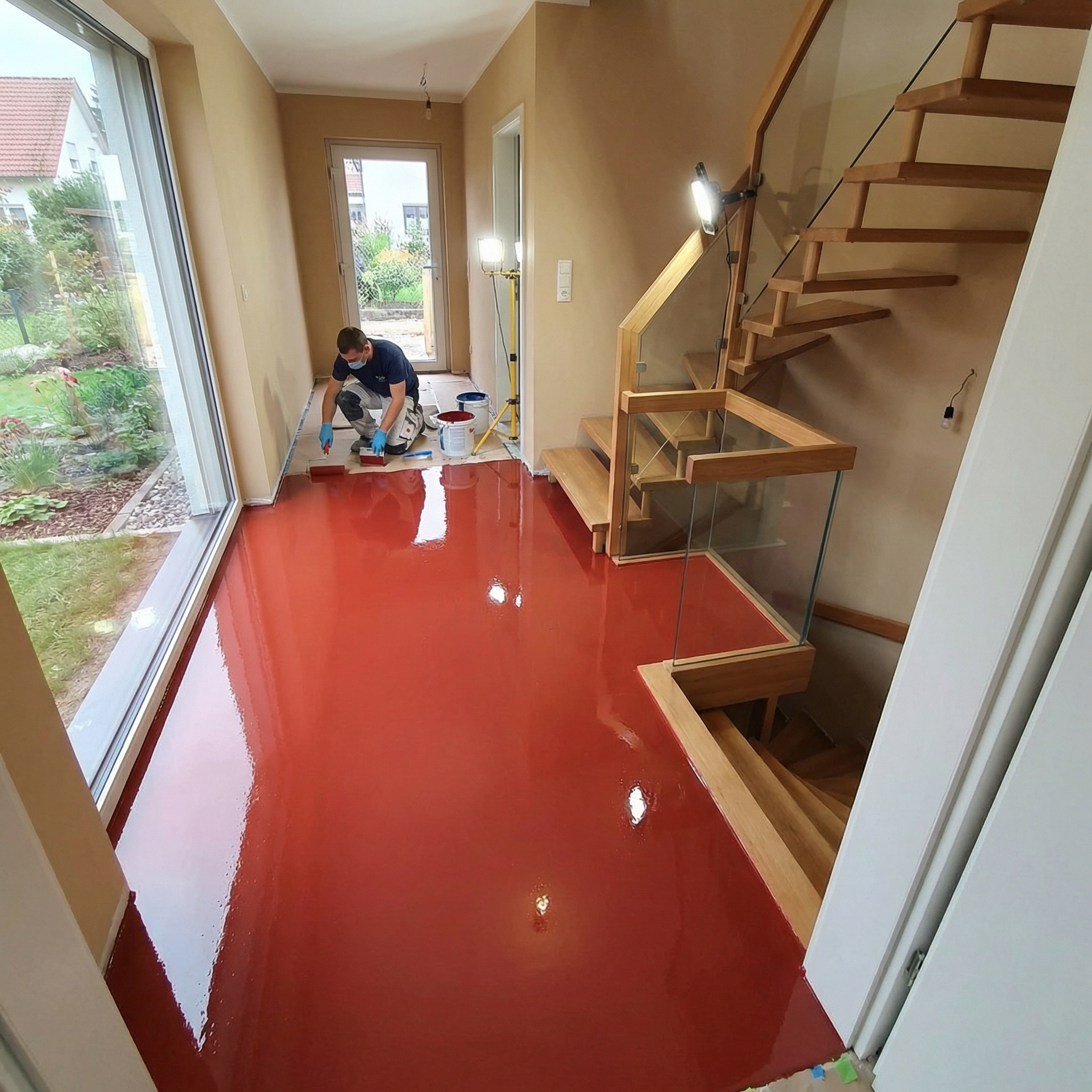 Epoxidharzbodenbeschichtung mit langsamer Aushärtung AT-EDF100 