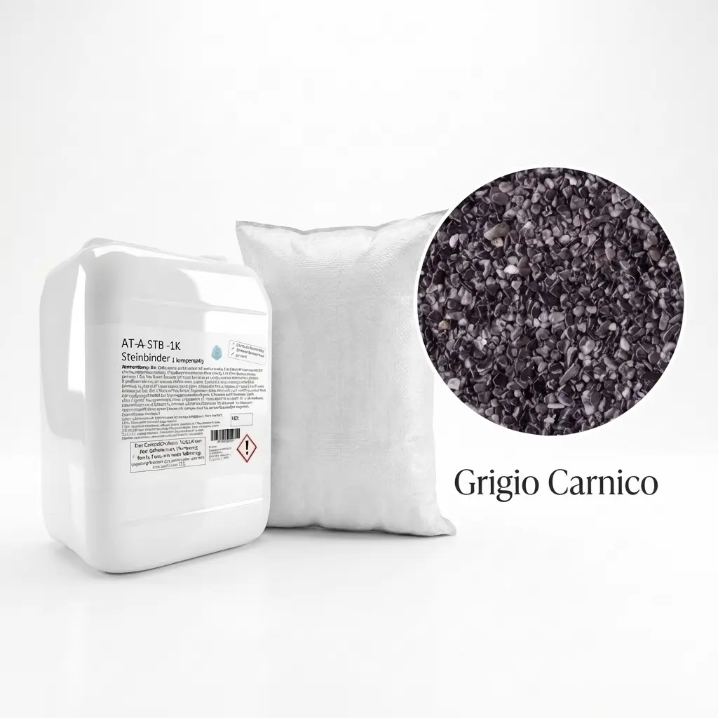 Steinteppich Set| Grigio Carnico | 2,5m² Steinteppich Set| Grigio Carnico | 2,5m²