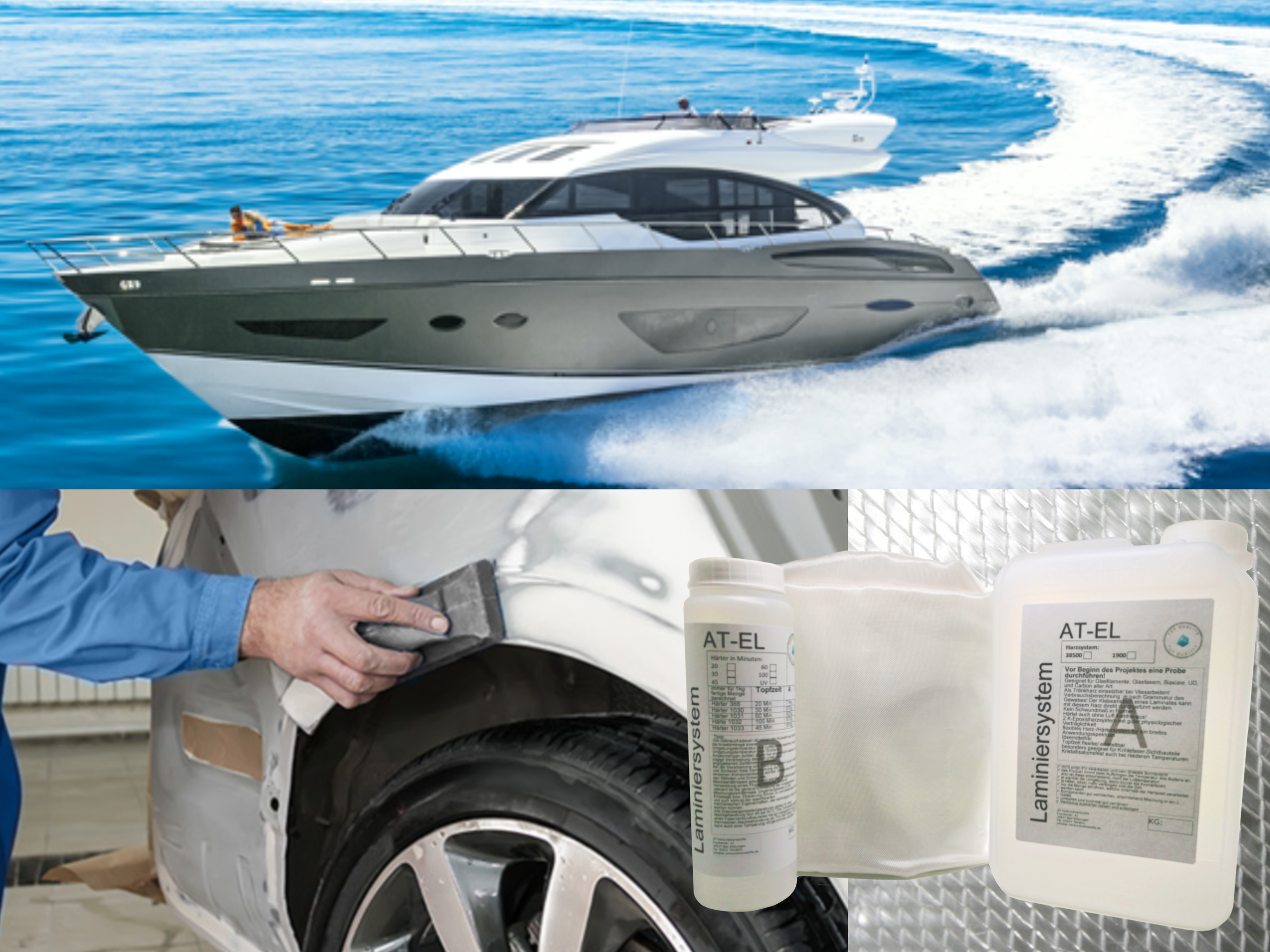 GFK-Set: 2 kg Epoxidharz+Glasfilamentgewebe 160 g/m² GFK-Set: 2 kg Epoxidharz+Glasfilamentgewebe 160 g/m²