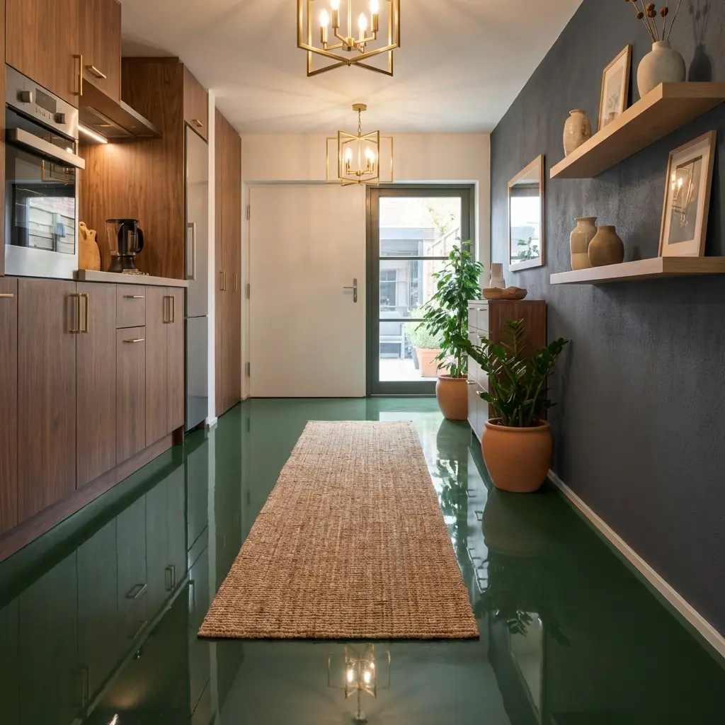 Epoxidharz Bodenbeschichtung AT-EDF100|Moosgrün 6005 Epoxidharz Bodenbeschichtung AT-EDF100|Moosgrün 6005