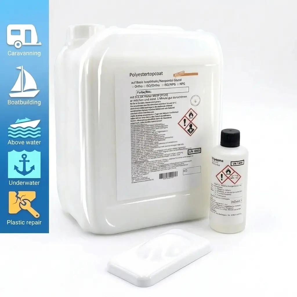 Topcoat ISO/NPG | weiss | uv echt | über und Unterwasser| chemisch stabil Topcoat ISO/NPG | weiss | uv echt | über und Unterwasser| chemisch stabil