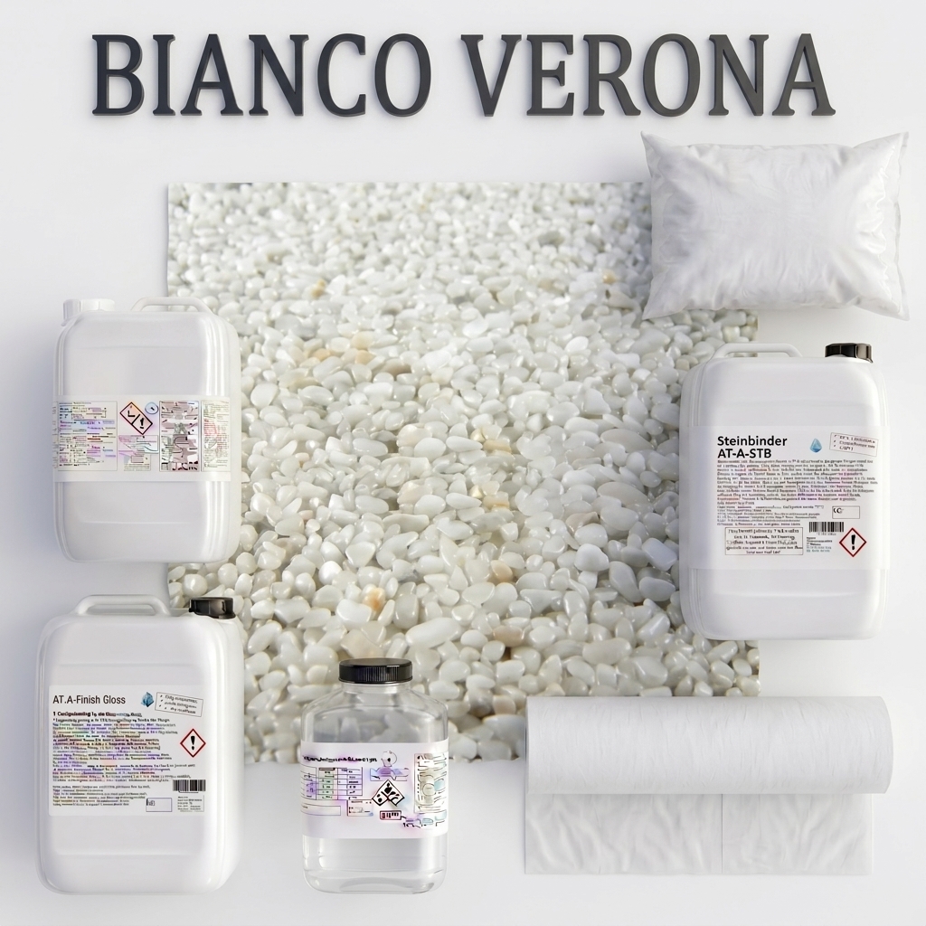 Steinteppich Profi-Set Vlies | Bianco Verona | 2,5m² Steinteppich Profi-Set Vlies | Bianco Verona | 2,5m²