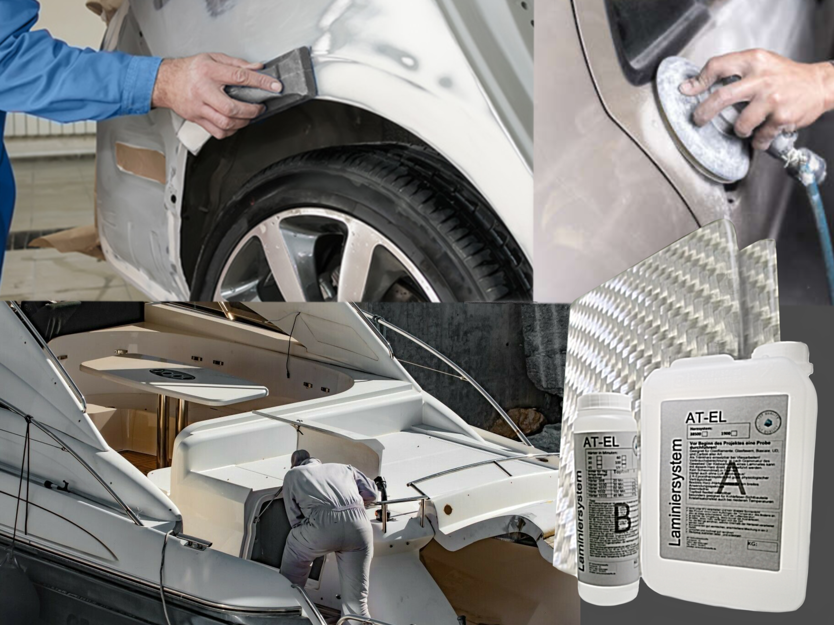 GFK-SET: 2kg Epoxidharz + 1m² Rovinggewebe 300g/m² 