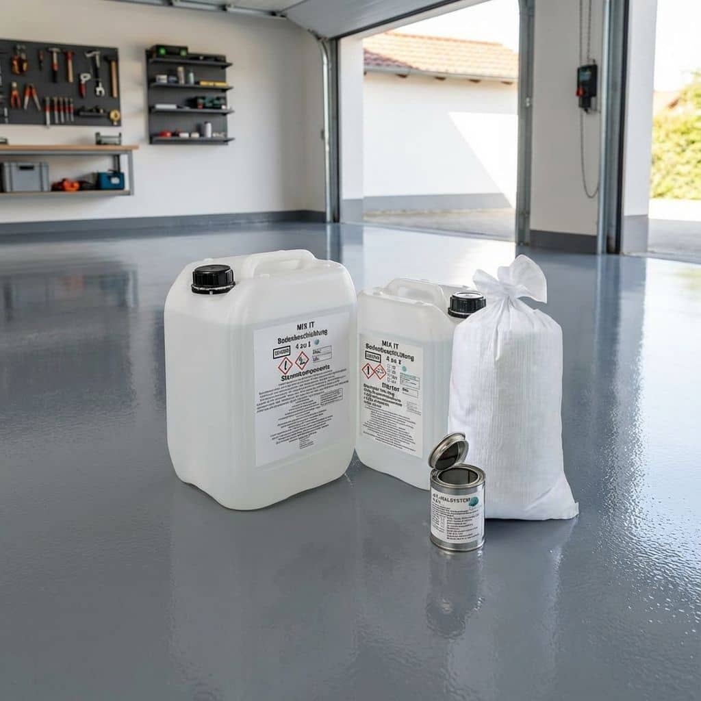 3K-Garagenbeschichtung Epoxid AT-EDF30 - 20kg für bis zu 100m² - Fehgrau RAL7000