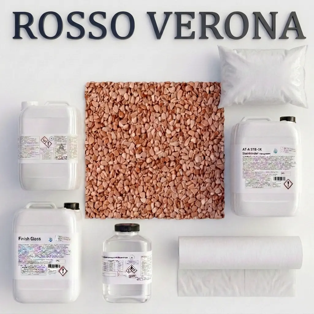 PRO | Steinteppichset| Vlies 1m² in Rosso Verona PRO | Steinteppichset| Vlies 1m² in Rosso Verona