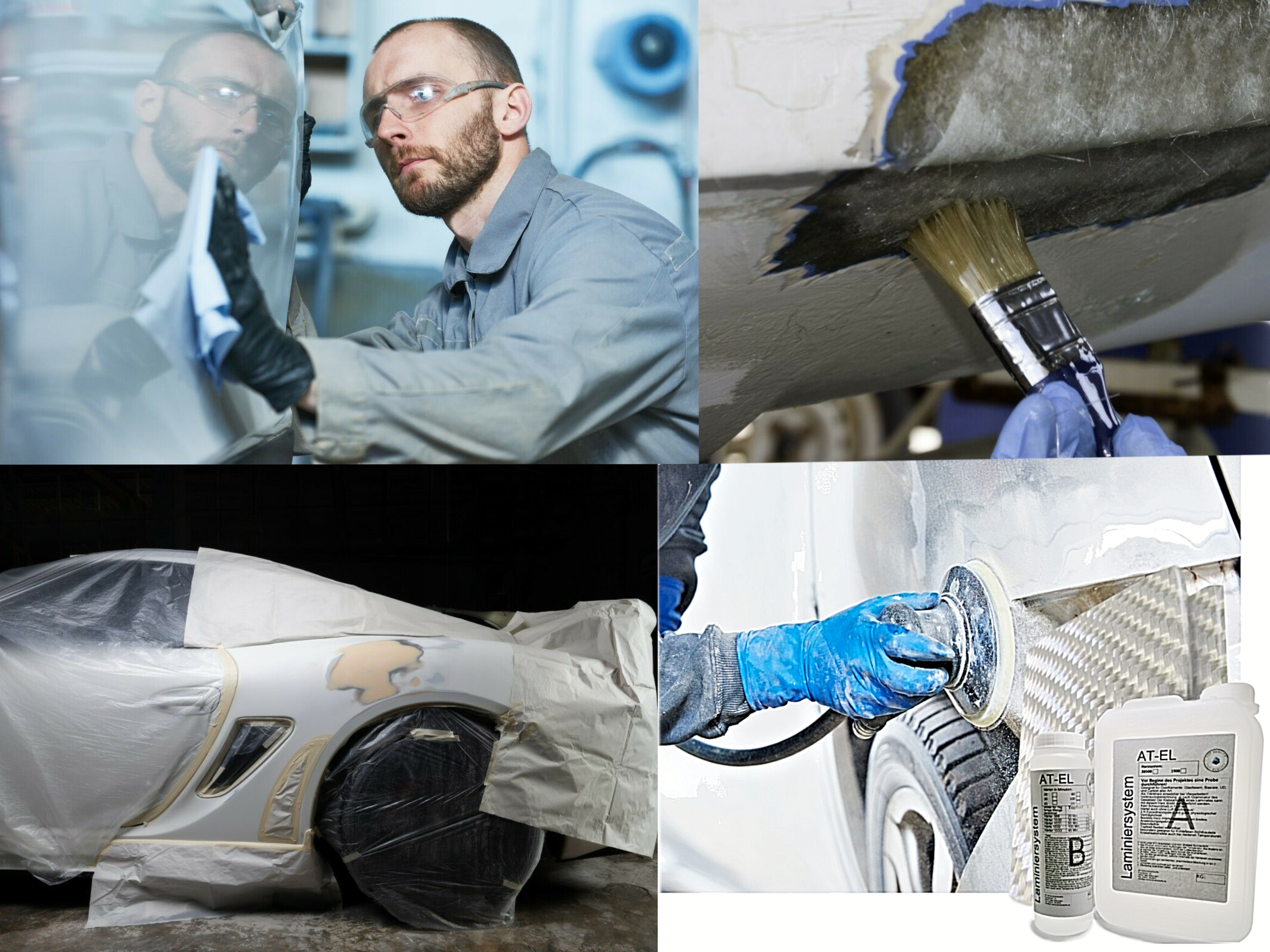 GFK-SET: 1 kg Epoxidharz + 3m² Rovinggewebe 580 g/m² für Pool Teich Auskleidung