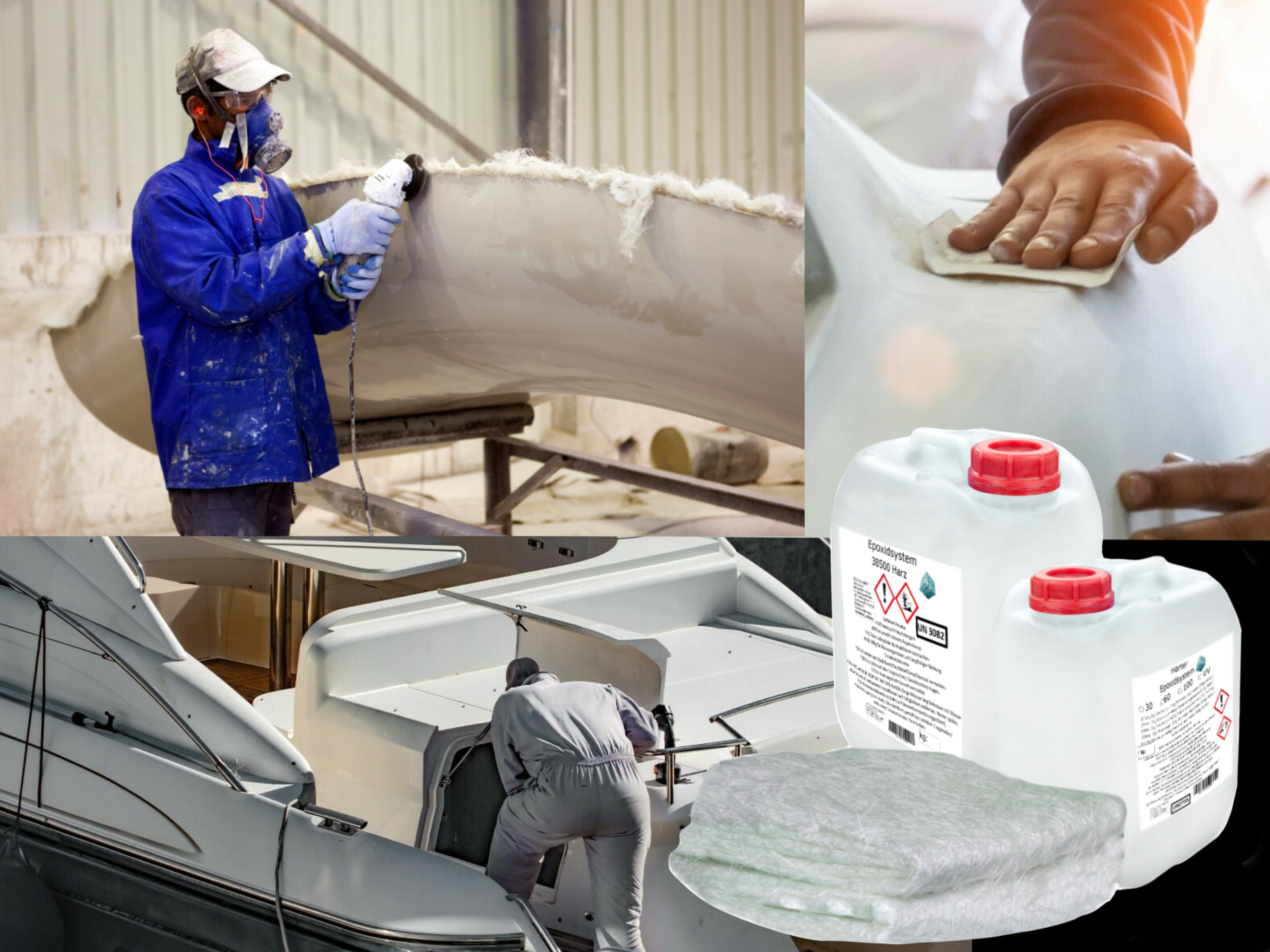 GFK-Set: 4kg Epoxidharz + 10m² Glasfasermatte 450g/m² GFK-Set: 4kg Epoxidharz + 10m² Glasfasermatte 450g/m²