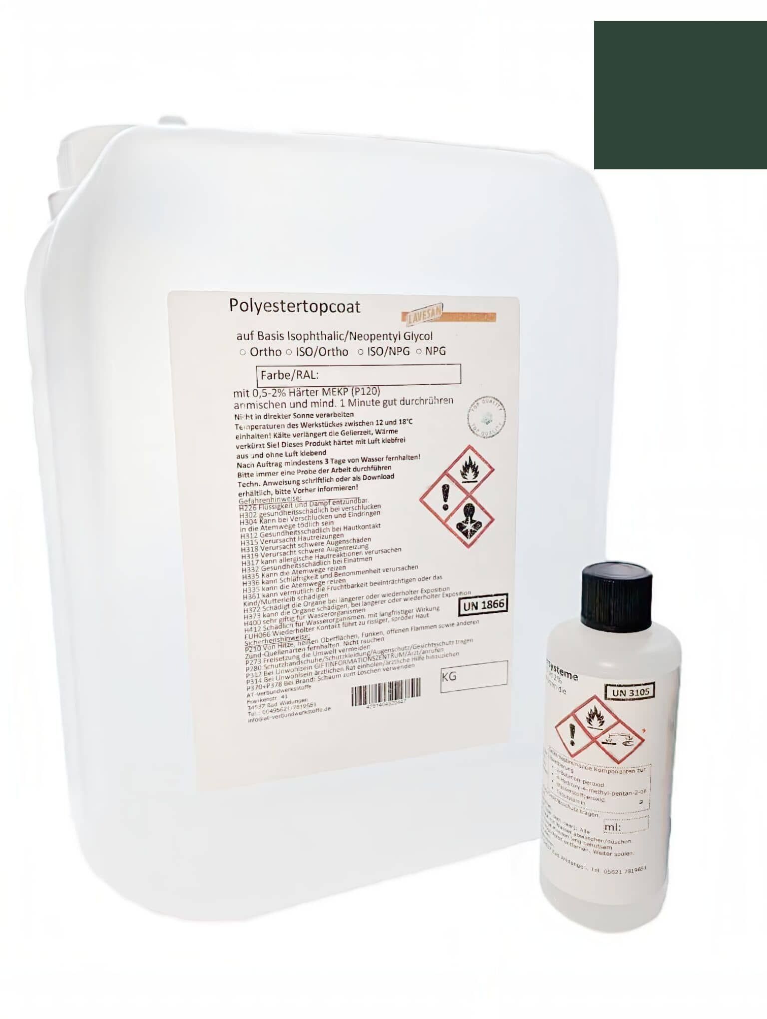 Topcoat ISO/NPG inkl. Härter - Grün RAL 6005