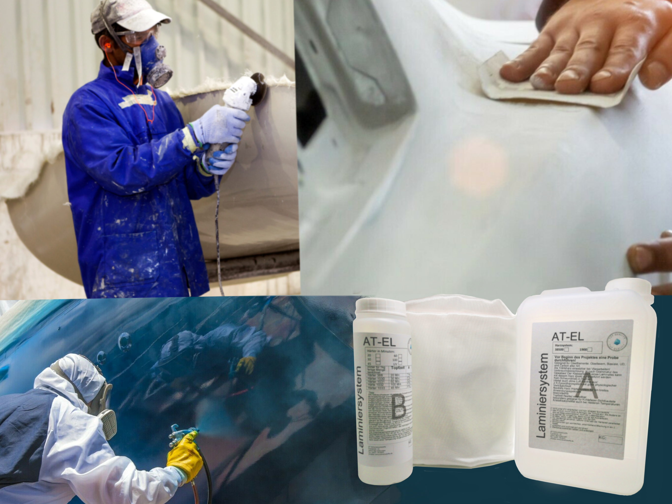 GFK-Set: 4 kg Epoxidharz + Glasfilamentgewebe 160 g/m² oben rechts geprüft- Lizenz vorhanden - 24.09.2024