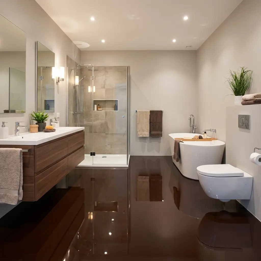 Epoxidharz Bodenbeschichtung AT-EDF100|Mahagonibraun 8016