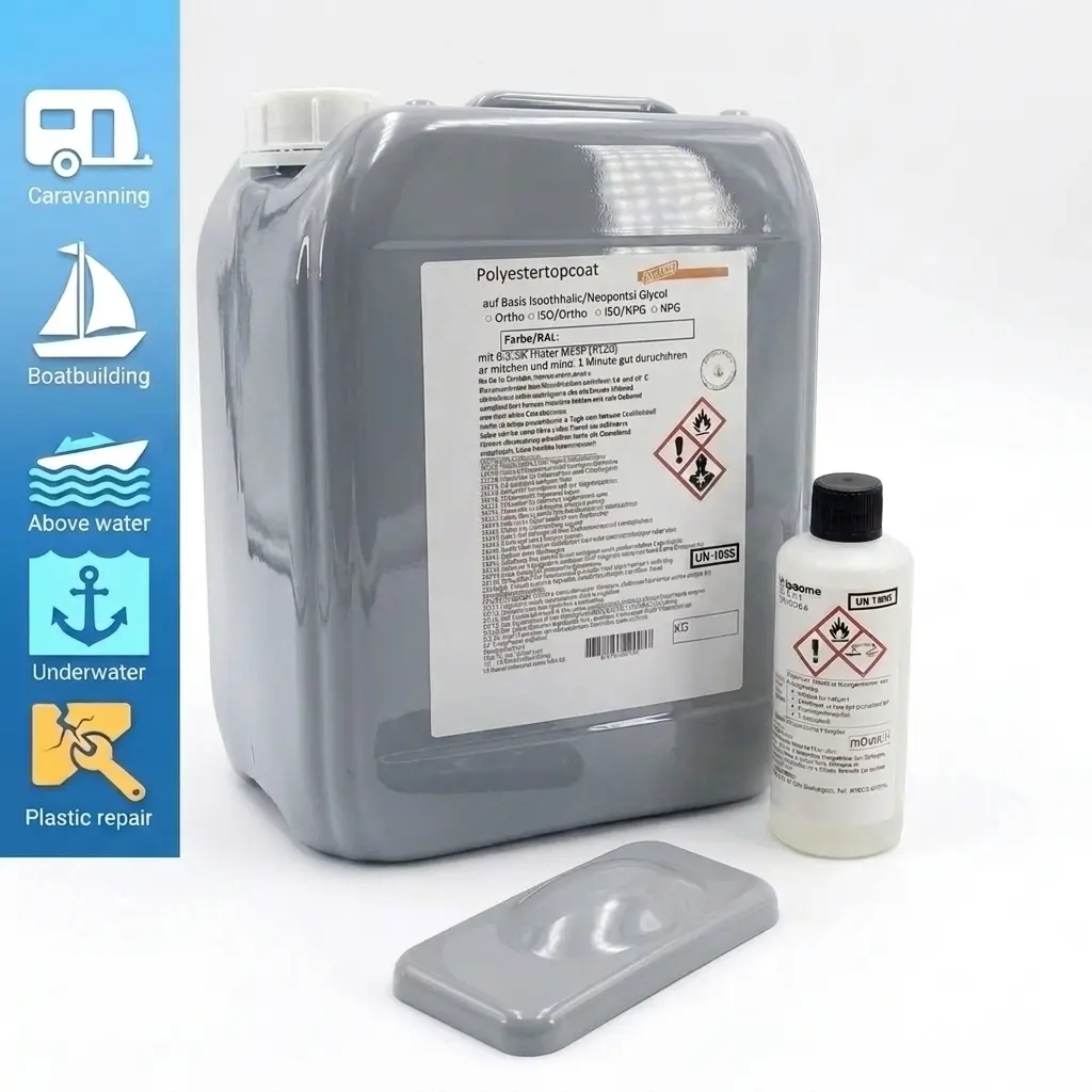 Topcoat iso | lichtgrau | uv stabil | über und unterwasser einsetzbar | hohe Deckkraft 