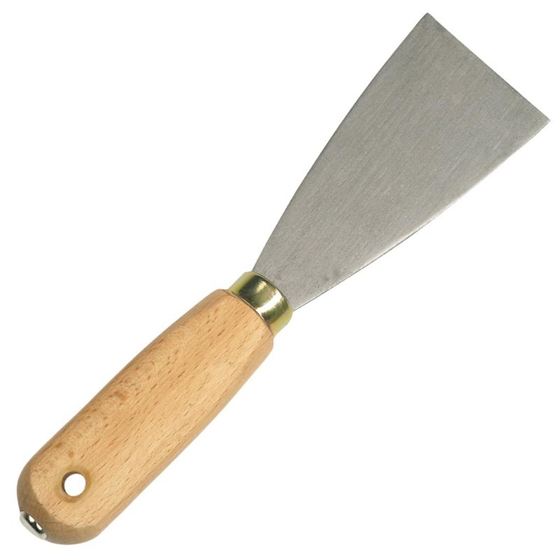 Spachtel mit Holzgriff aus Edelstahl 60mm