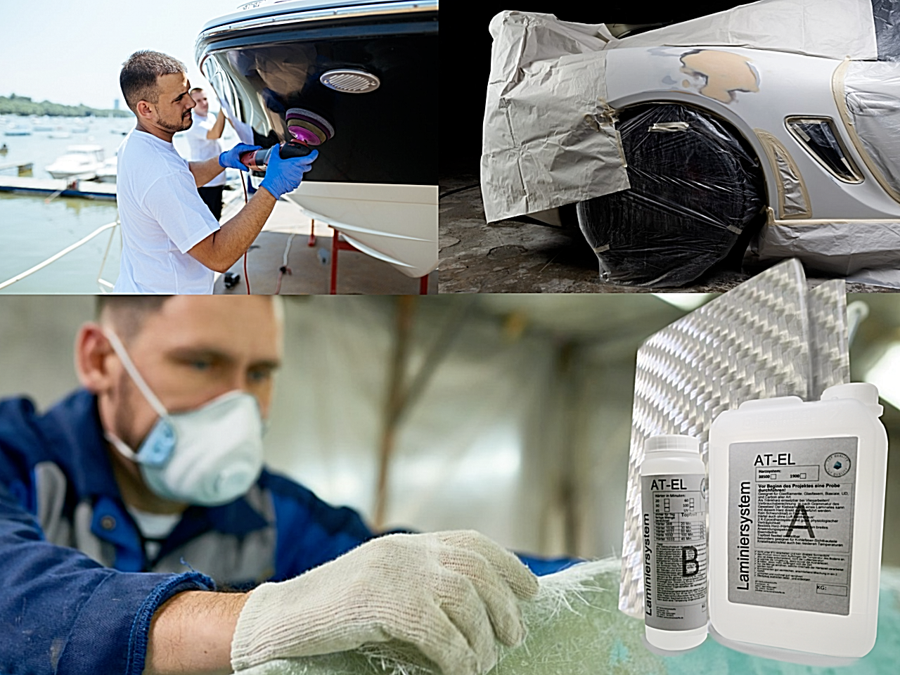 GFK-SET: 2 kg Epoxidharz + 1 m² Rovinggewebe 580 g/m²