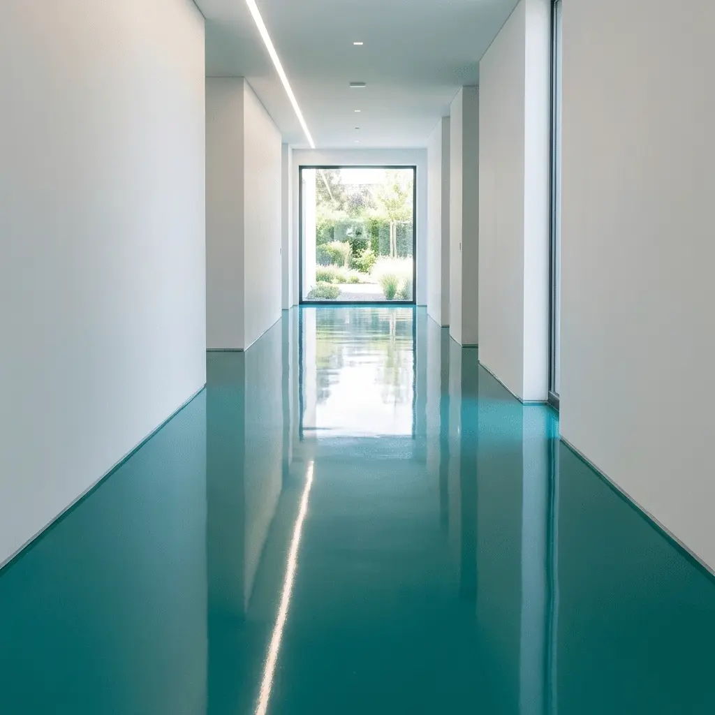 Epoxidharz Bodenbeschichtung AT-EDF 100| Grünblau 5001 Epoxidharz Bodenbeschichtung AT-EDF 100| Grünblau 5001