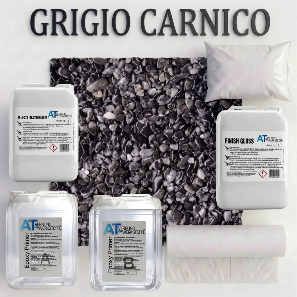 Steinteppich Profi-Set Vlies | Grigio Carnico | 2,5m² Steinteppich Profi-Set Vlies | Grigio Carnico | 2,5m²