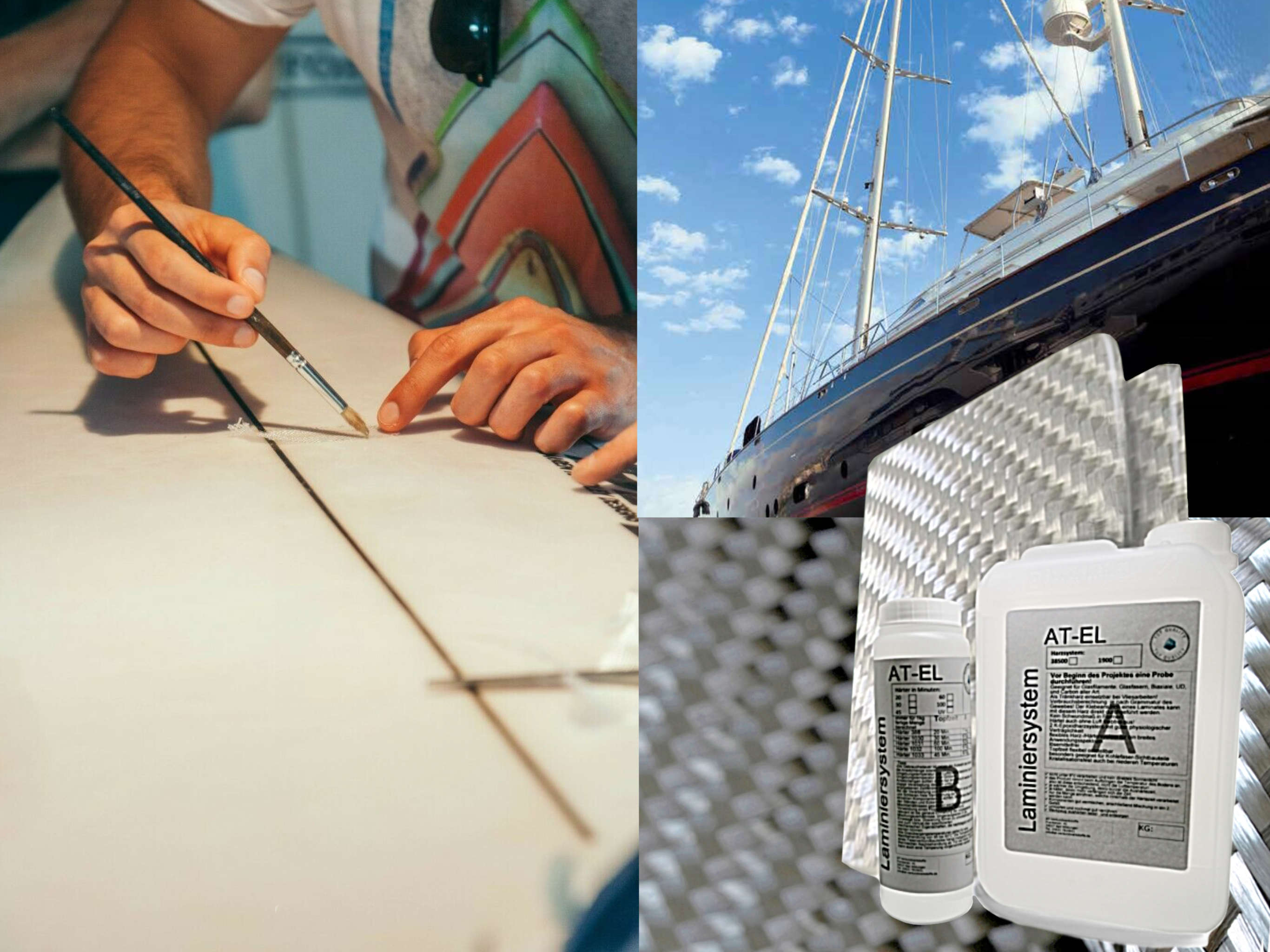 GFK-SET: 3 kg Epoxidharz+ Rovinggewebe 300 g/m² EP