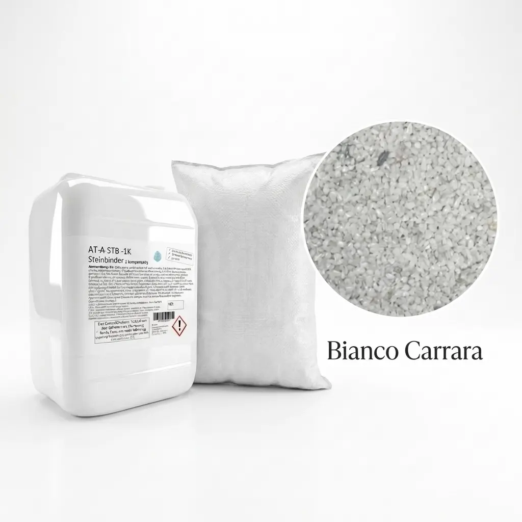 Steinteppich Set| Bianco Carrara | 2,5m² Steinteppich Set| Bianco Carrara | 2,5m²