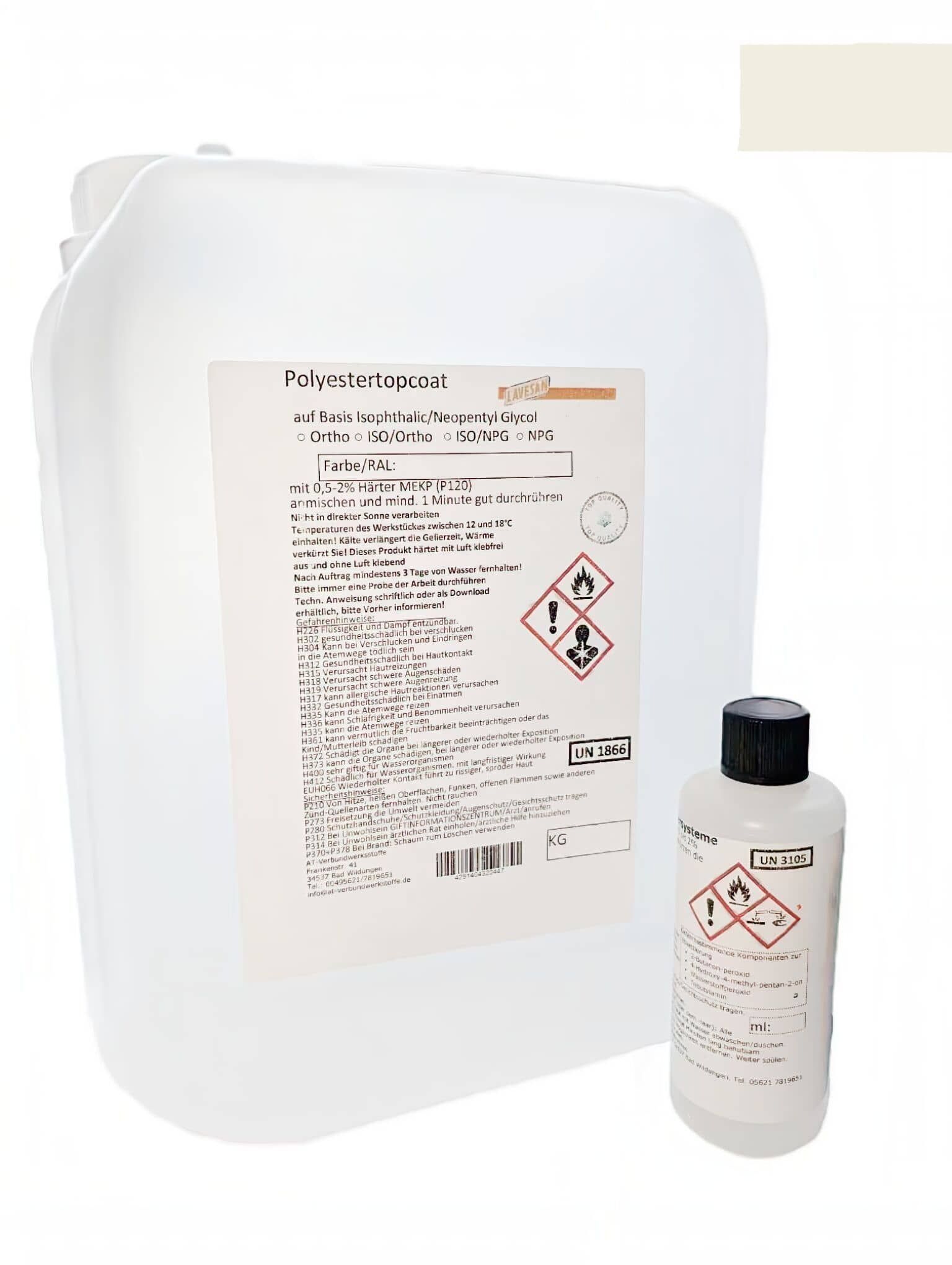 Topcoat ISO/NPG inkl. Härter - Weiß RAL 9010 Topcoat ISO/NPG inkl. Härter - Weiß RAL 9010