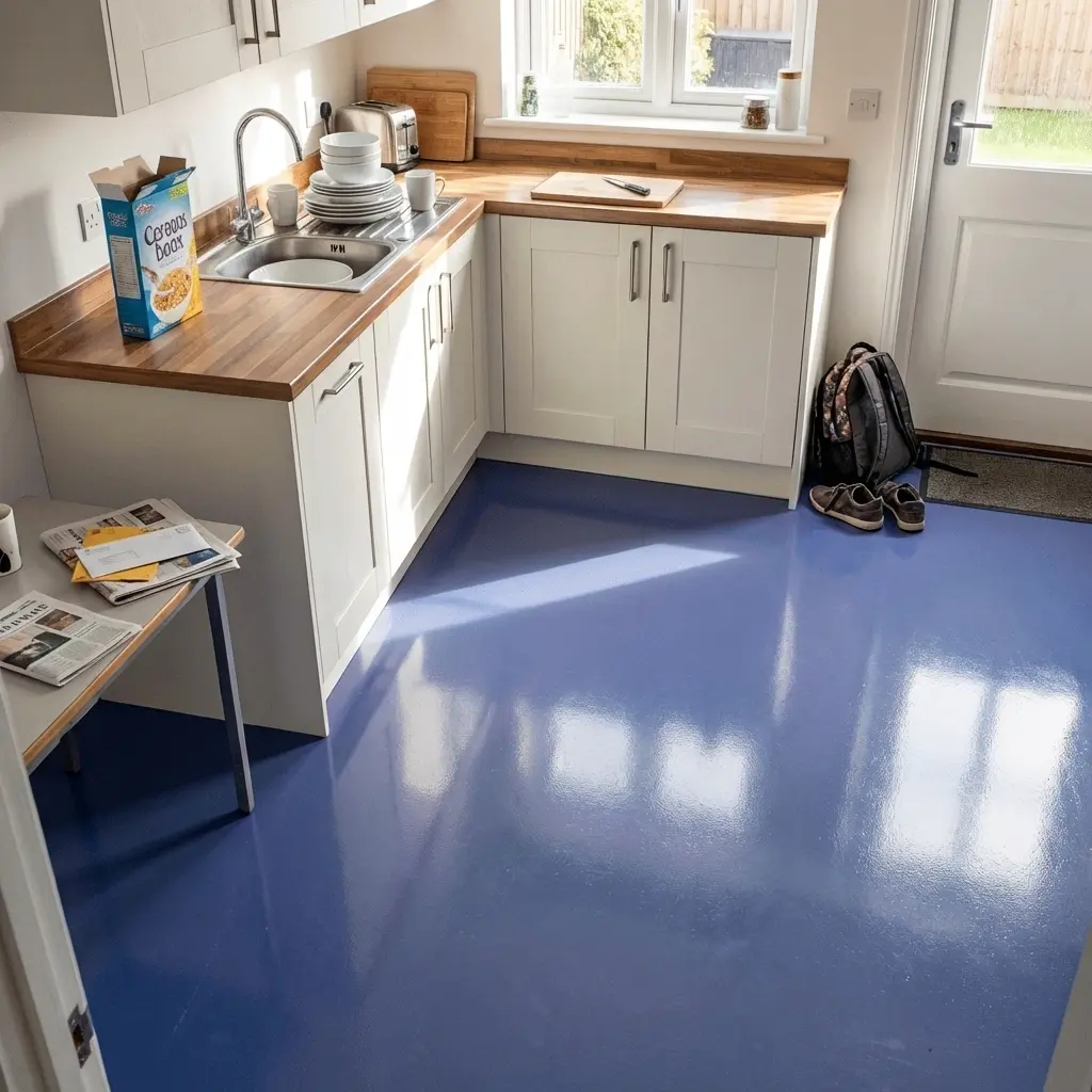 Epoxidharz Bodenbeschichtung AT-EDF 100| Violettblau 5000 Epoxidharz Bodenbeschichtung AT-EDF 100| Violettblau 5000