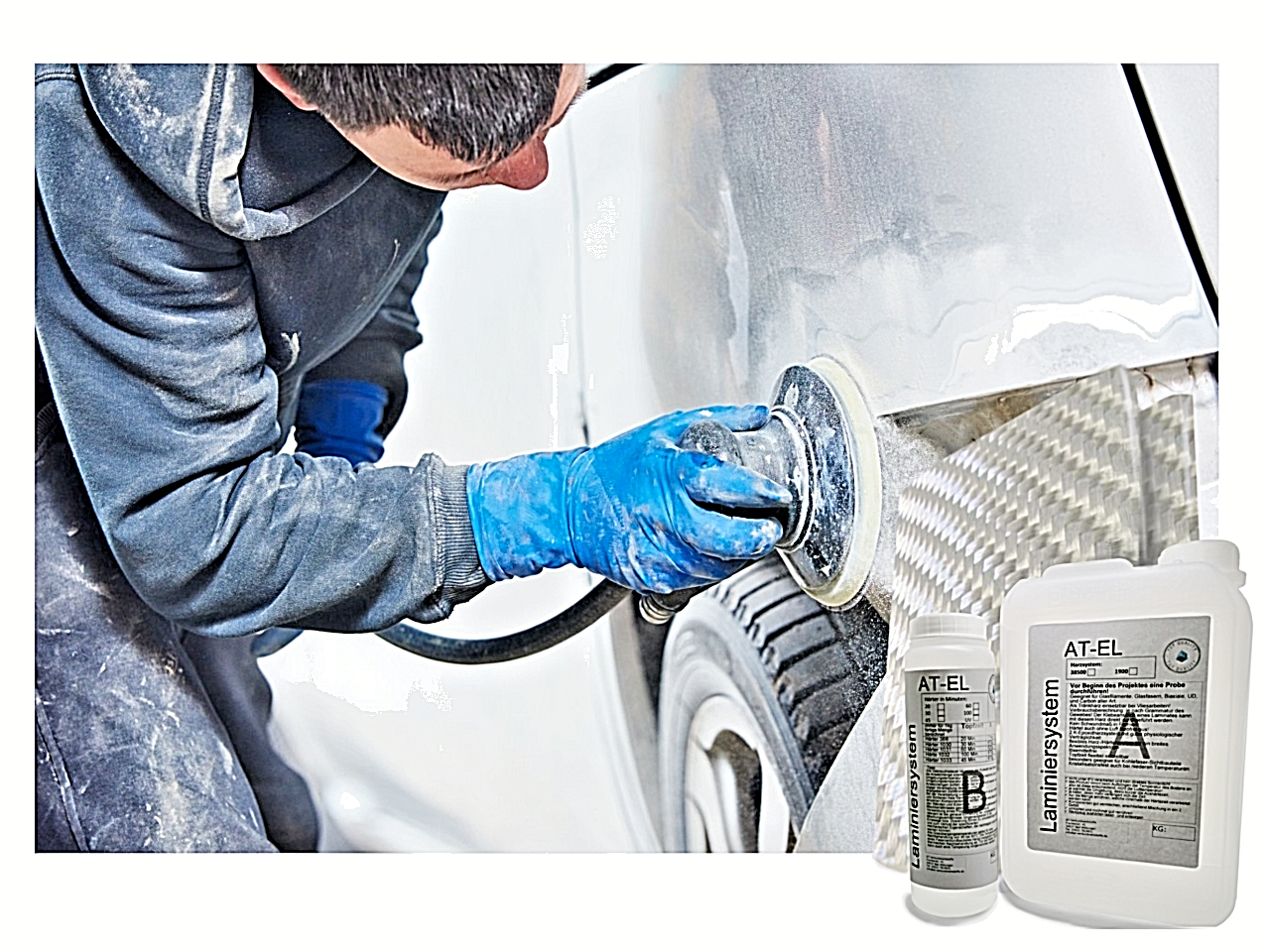 GFK-SET: 2 kg Epoxidharz + 2 m² Rovinggewebe 600 g/m² 