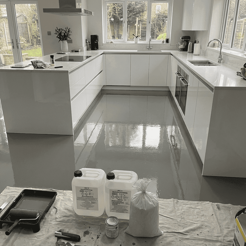 Epoxidharz-Bodenbeschichtung AT-EDF100 all RAL Farben Langsame Härtung