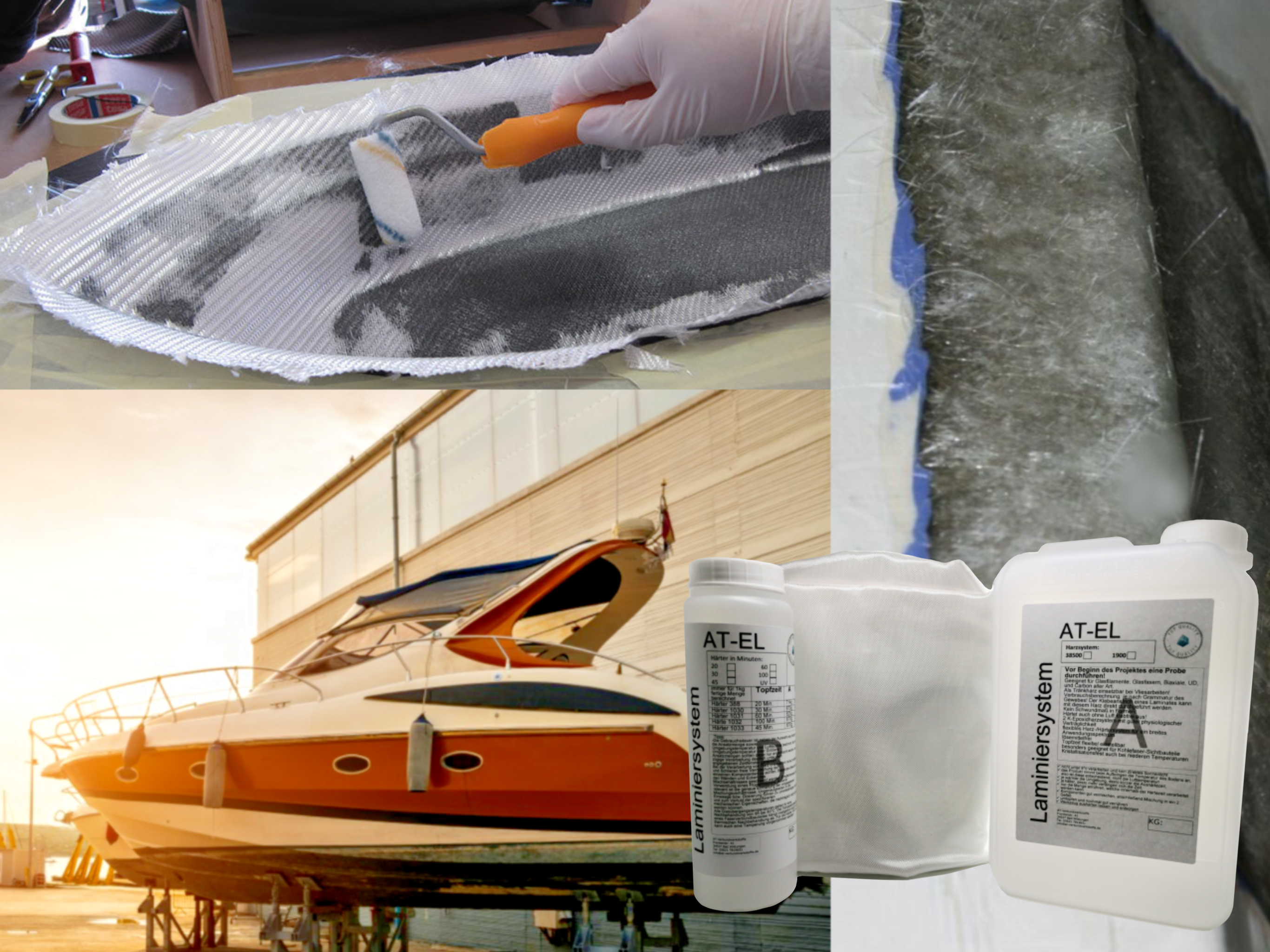 GFK-Set: 5kg Epoxidharz + 6m² Glasfilamentgewebe 230g/m²