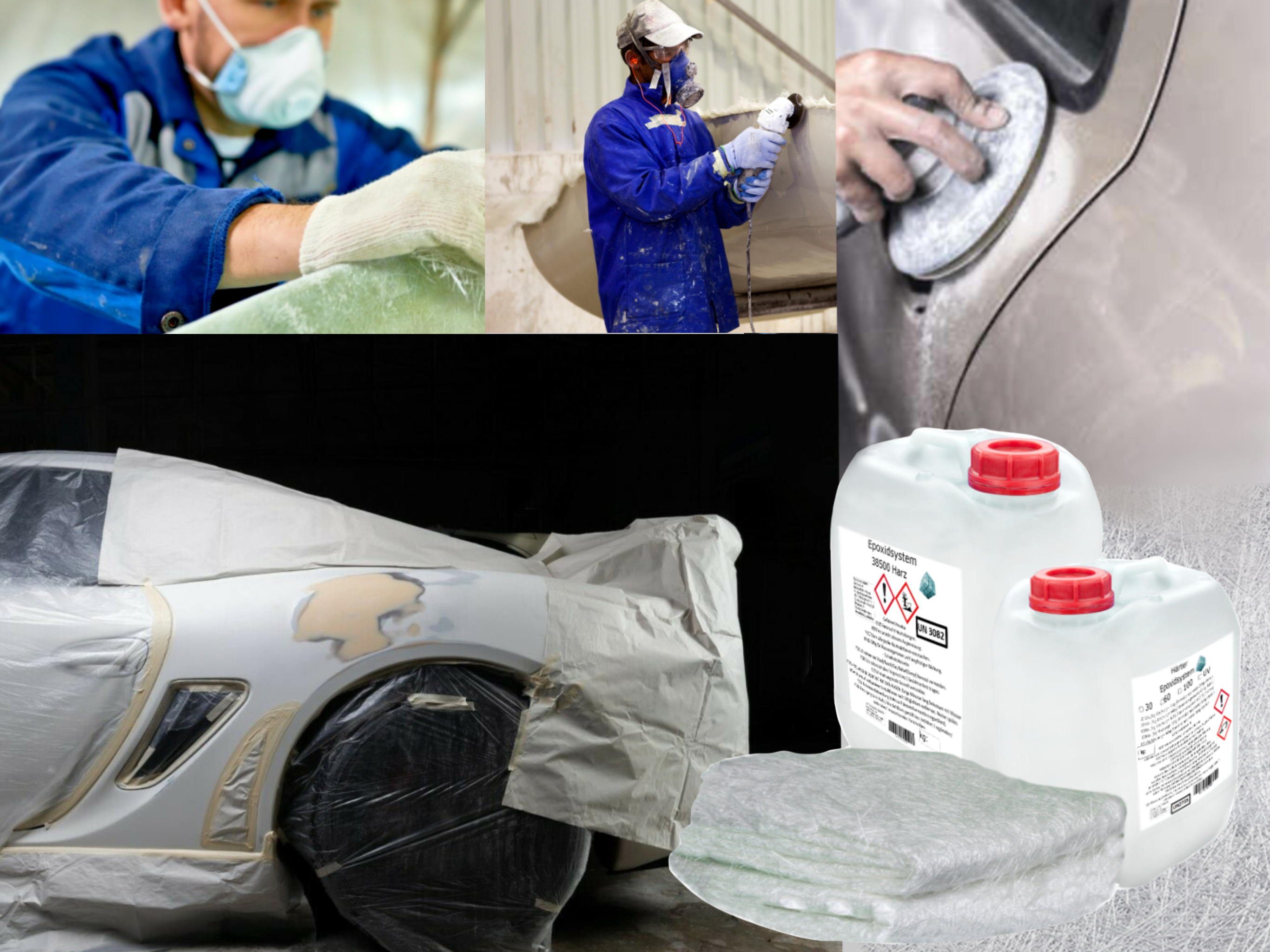 GFK-Set: 5kg Epoxidharz + 9m² Glasfasermatte 375g/m² GFK-Set: 5kg Epoxidharz + 9m² Glasfasermatte 375g/m²